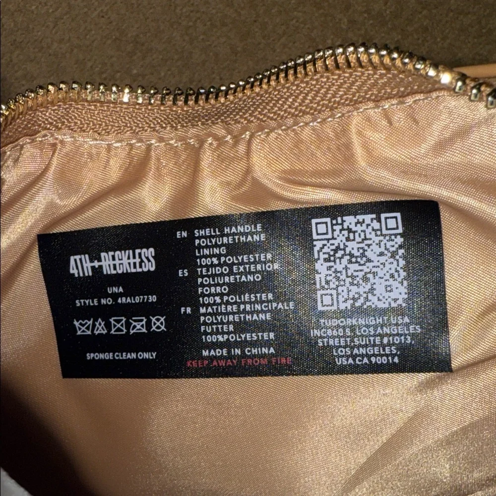 4th & Reckless Una Faux Suede Crescent Bag Shoulder Purse Brown Tan NEW Medium - Picture 3 of 10